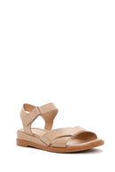 Women's Beige Strappy Leather Sandals | Derimod Women's Beige Strappy Leather Sandals | Derimod