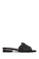 Women's Black Leather Slippers | Derimod Women's Black Leather Slippers | Derimod