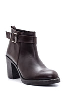 Women's Buckle Detailed Heeled Boots | Derimod Women's Buckle Detailed Heeled Boots | Derimod