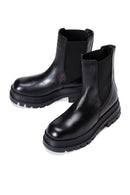 Women's Black Leather Thick Soled Chelsea Boots | Derimod Women's Black Leather Thick Soled Chelsea Boots | Derimod