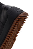 Men's Black Thick Soled Leather Sports Boots | Derimod Men's Black Thick Soled Leather Sports Boots | Derimod