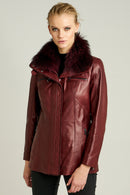Emily Women's Leather Jacket | Derimod Emily Women's Leather Jacket | Derimod