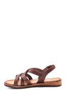 Women's Brown Leather Bodrum Sandals | Derimod Women's Brown Leather Bodrum Sandals | Derimod