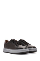 Men's Black Lace-up Leather Sneaker | Derimod Men's Black Lace-up Leather Sneaker | Derimod