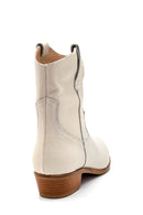 Women's Leather Short Heeled Cowboy Boots | Derimod Women's Leather Short Heeled Cowboy Boots | Derimod