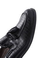 Men's Black Leather Tasseled Classic Loafer | Derimod Men's Black Leather Tasseled Classic Loafer | Derimod