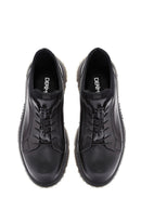 Men's Black Lace-up Leather Sneaker | Derimod Men's Black Lace-up Leather Sneaker | Derimod