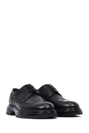 Men's Black Lace-Up Thick-Soled Leather Casual Shoe | Derimod Men's Black Lace-Up Thick-Soled Leather Casual Shoe | Derimod