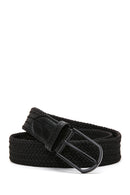 Men's Black Fabric Belt | Derimod Men's Black Fabric Belt | Derimod