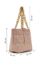Women's Brown Quilted Shoulder Bag | Derimod Women's Brown Quilted Shoulder Bag | Derimod
