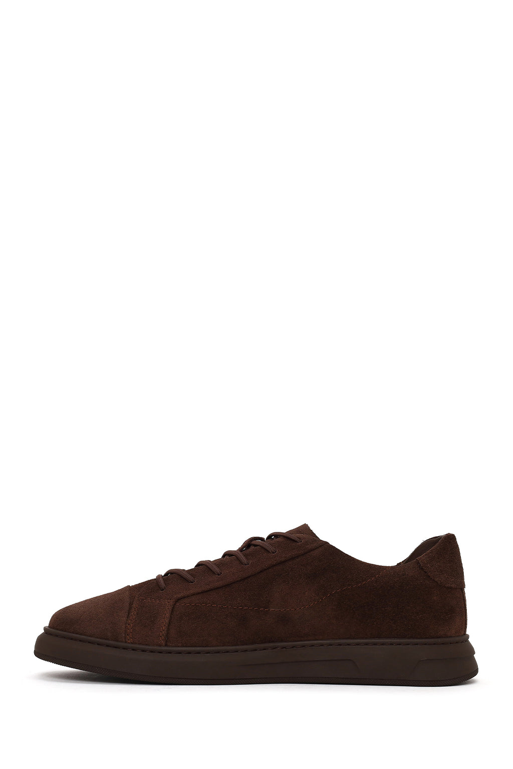 Erkek Kahverengi Bağcıklı Süet Deri Sneaker