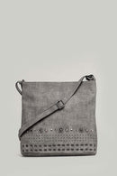 Women's Crossbody Bag with Staple Detail | Derimod Women's Crossbody Bag with Staple Detail | Derimod