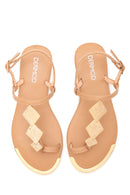 Women's Tan Flip Flops Sandals | Derimod Women's Tan Flip Flops Sandals | Derimod