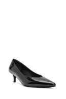 Women's Black Low Thin Heel Patent Leather Shoes | Derimod Women's Black Low Thin Heel Patent Leather Shoes | Derimod