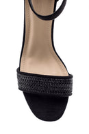 Women's Straw Look Heeled Sandals | Derimod Women's Straw Look Heeled Sandals | Derimod