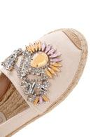 Kadın Bej Taşlı Espadril | Derimod Kadın Bej Taşlı Espadril | Derimod