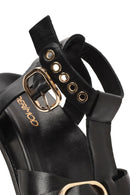 Women's Black Ankle Strap Leather Sandals | Derimod Women's Black Ankle Strap Leather Sandals | Derimod