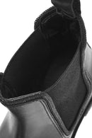 Women's Black Stoned Leather Chelsea Boots | Derimod Women's Black Stoned Leather Chelsea Boots | Derimod