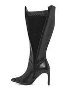 Woman Black Zippered Thin Heeled Boots | Derimod Woman Black Zippered Thin Heeled Boots | Derimod