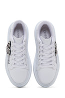 Women's White Stone Sneaker | Derimod Women's White Stone Sneaker | Derimod