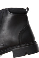 Men's Black Leather Zippered Casual Boots | Derimod Men's Black Leather Zippered Casual Boots | Derimod