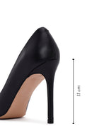 Kadın Siyah İnce Topuklu Deri Stiletto | Derimod Kadın Siyah İnce Topuklu Deri Stiletto | Derimod