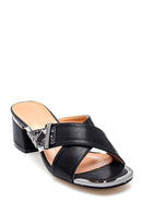 Women's Casual Heeled Slippers | Derimod Women's Casual Heeled Slippers | Derimod