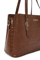 Women's Tan Long Strap Crocodile Handbag | Derimod Women's Tan Long Strap Crocodile Handbag | Derimod