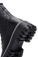 Women's Black Thick Soled Leather Boots | Derimod Women's Black Thick Soled Leather Boots | Derimod