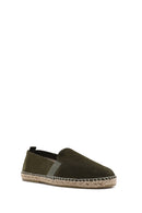 Erkek Yeşil Süet Deri Espadril | Derimod Erkek Yeşil Süet Deri Espadril | Derimod