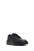 Erkek Siyah Bağcıklı Kalın Tabanlı Deri Sneaker | Derimod Erkek Siyah Bağcıklı Kalın Tabanlı Deri Sneaker | Derimod