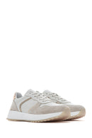 Women's Beige Lace-up Leather Sneaker | Derimod Women's Beige Lace-up Leather Sneaker | Derimod