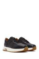 Men's Black Lace-up Leather Sneaker | Derimod Men's Black Lace-up Leather Sneaker | Derimod