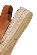 Women's Orange Suede Espadrille Sandals | Derimod Women's Orange Suede Espadrille Sandals | Derimod