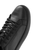 Erkek Siyah Bağcıklı Deri Sneaker | Derimod Erkek Siyah Bağcıklı Deri Sneaker | Derimod