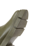 Women's Green Leather Chelsea Boots | Derimod Women's Green Leather Chelsea Boots | Derimod