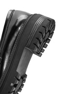 Women's Black Thick Soled Leather Masculine Loafer | Derimod Women's Black Thick Soled Leather Masculine Loafer | Derimod