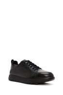 Erkek Siyah bağcıklı Deri Sneaker | Derimod Erkek Siyah bağcıklı Deri Sneaker | Derimod