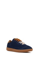 Derimod Studio Kadın Lacivert Bağcıklı Süet Sneaker | Derimod Derimod Studio Kadın Lacivert Bağcıklı Süet Sneaker | Derimod