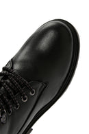 Women's Black Zippered Leather Boots | Derimod Women's Black Zippered Leather Boots | Derimod