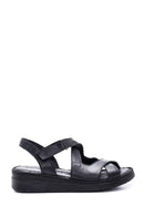 Women's Black Leather Comfort Sandals | Derimod Women's Black Leather Comfort Sandals | Derimod
