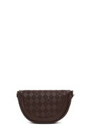 Woman Brown Long-Strap Printed Mini Crossbody Bag | Derimod Woman Brown Long-Strap Printed Mini Crossbody Bag | Derimod