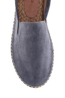 Men's Gray Suede Leather Espadrilles | Derimod Men's Gray Suede Leather Espadrilles | Derimod