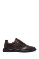 Men's Brown Lace-Up Leather Casual Sneakers | Derimod Men's Brown Lace-Up Leather Casual Sneakers | Derimod