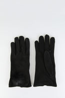 Women's Black Suede Leather Gloves | Derimod Women's Black Suede Leather Gloves | Derimod