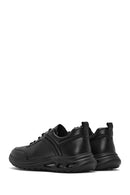 Erkek Siyah Bağcıklı Deri Sneaker | Derimod Erkek Siyah Bağcıklı Deri Sneaker | Derimod