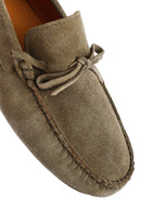 Men's Khaki Suede Leather Loafer | Derimod Men's Khaki Suede Leather Loafer | Derimod