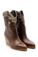 Women's Leather Cowboy Boots | Derimod Women's Leather Cowboy Boots | Derimod