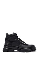 Men's Black Zippered Leather Boat | Derimod Men's Black Zippered Leather Boat | Derimod
