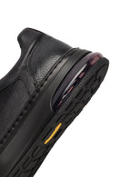 Erkek Siyah Bağcıklı Kalın Tabanlı Deri Sneaker | Derimod Erkek Siyah Bağcıklı Kalın Tabanlı Deri Sneaker | Derimod